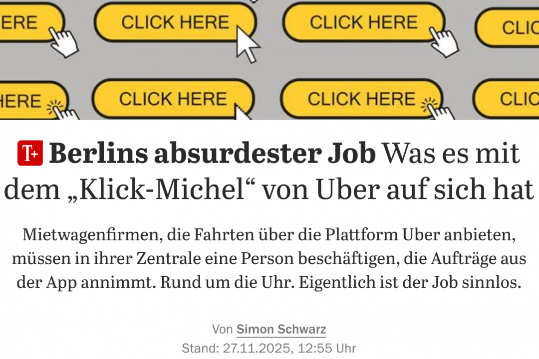 Auftragsannahme am Betriebssitz: Tagesspiegel-Report über den „absurdesten Job Berlins“
