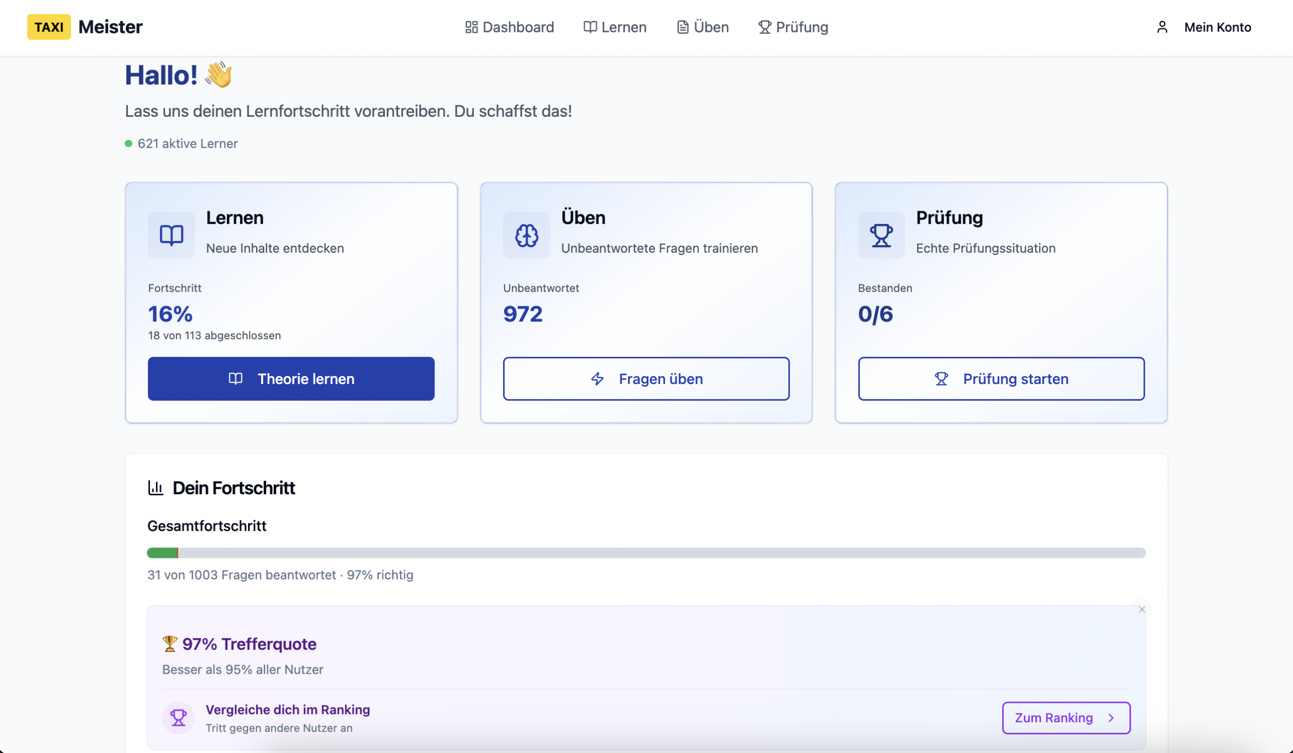 Taxi Meister Dashboard