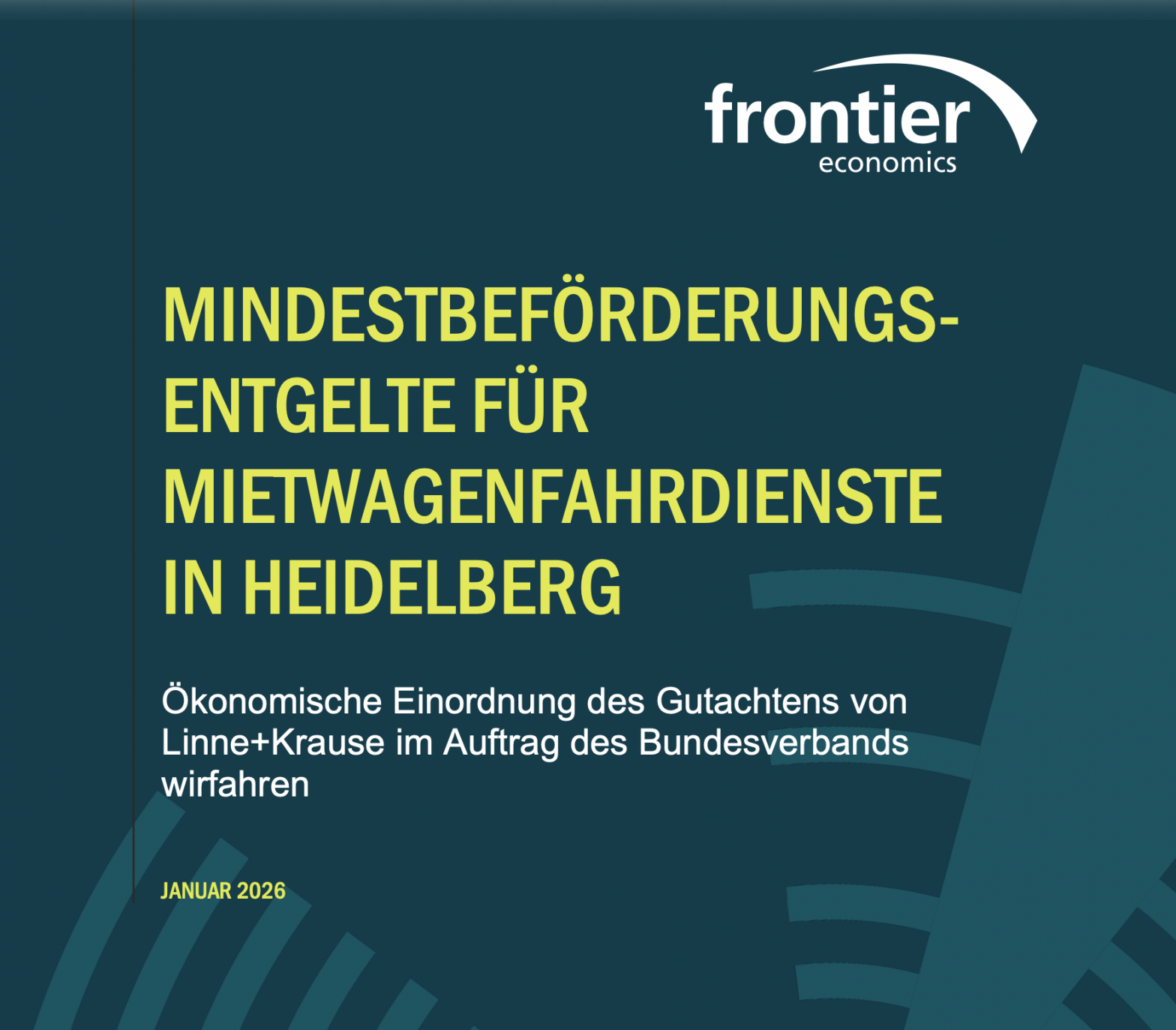 Studie von Frontier Economics zeigt:  Entscheidungsgrundlage für Mindestbeförderungsentgelte ungenügend