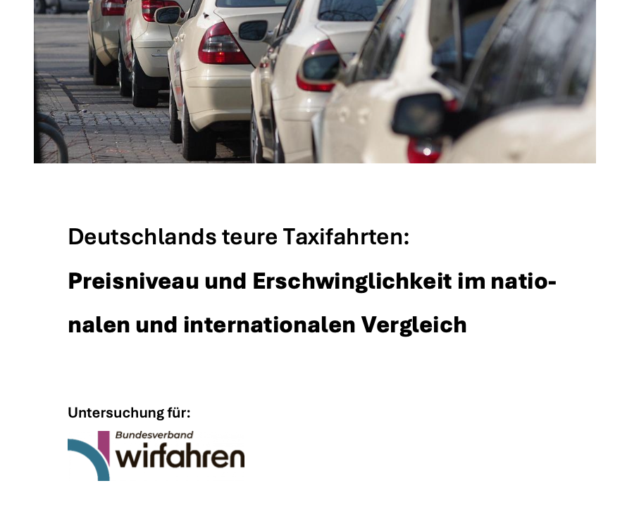 Neue Studie zeigt: Taxifahren in Deutschland teurer als in New York, Madrid oder Rom